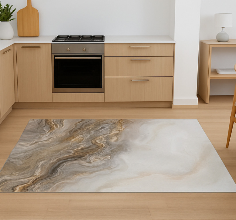 Tappeto vinile effetto marmo aspetto onice tortora - TenStickers
