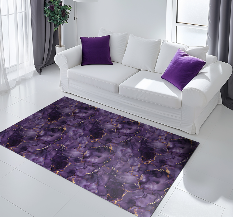 Tappeto vinile effetto marmo colore viola - TenStickers
