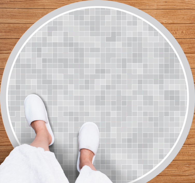 Tappeto vinile bagno elegante motivo a mosaico - TenStickers
