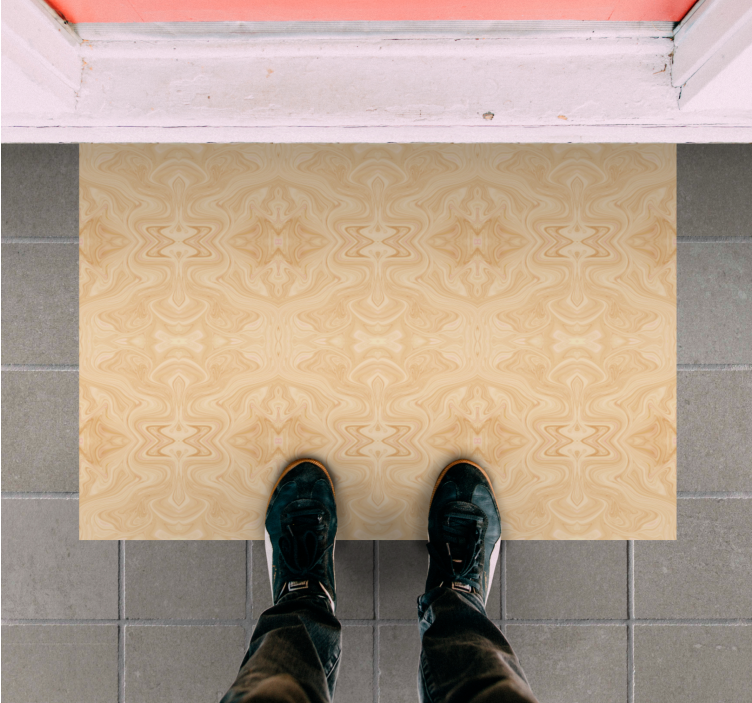 Tappeto vinile effetto marmo elegante motivo beige - TenStickers