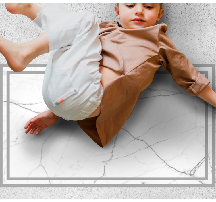 Tappeto vinile effetto marmo graziose striature bianche - TenStickers