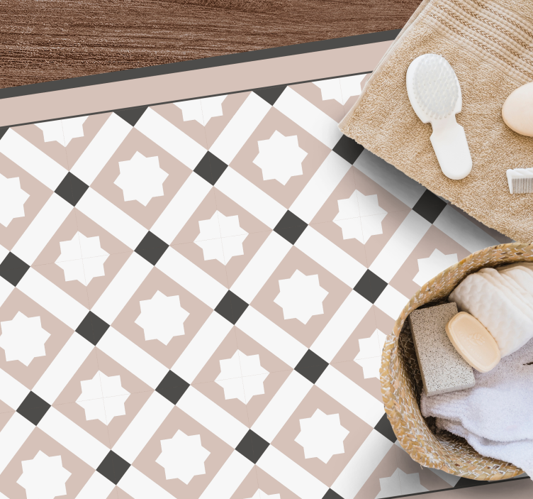 Tappeto vinile bagno stelle gometriche - TenStickers