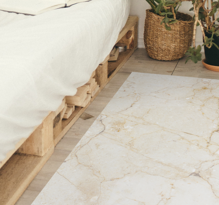 Tappeto vinile camera da letto pietra elegantemente lucidata - TenStickers