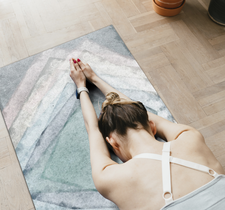 Tappeto vinile effetto marmo simmetria marmorea - TenStickers