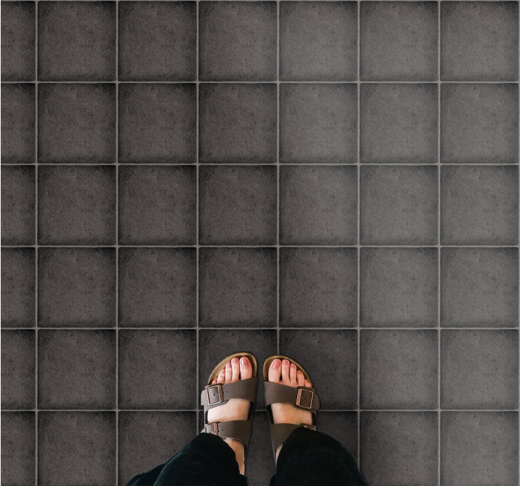 Tappeto vinile effetto pietra aspetto piastrelle ardesia - TenStickers