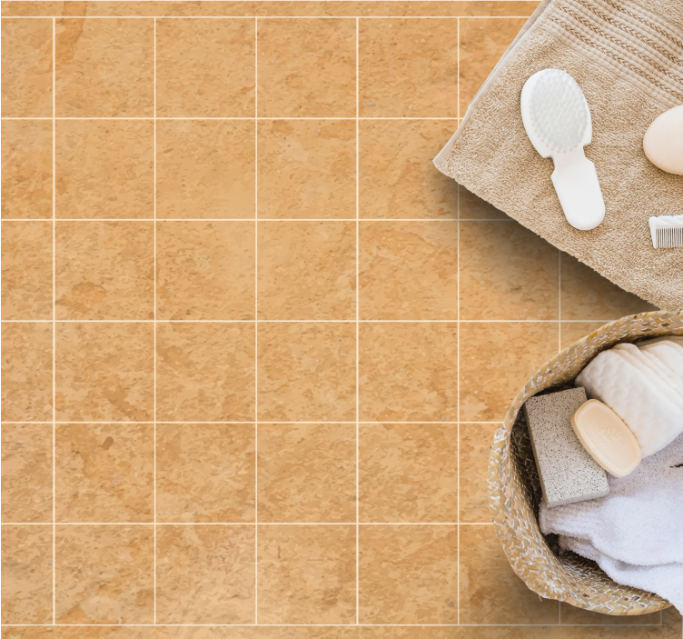 Tappeto vinile effetto pietra aspetto beige naturale - TenStickers