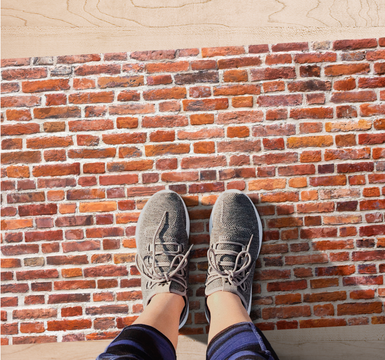 Tappeto vinile effetto pietra aspetto rosso rustico - TenStickers