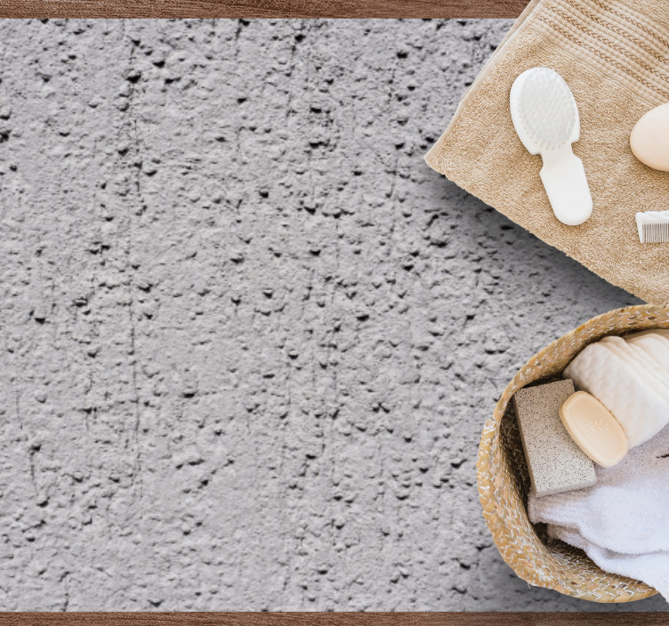 Tappeto vinile effetto pietra cemento grigio testurizzato - TenStickers