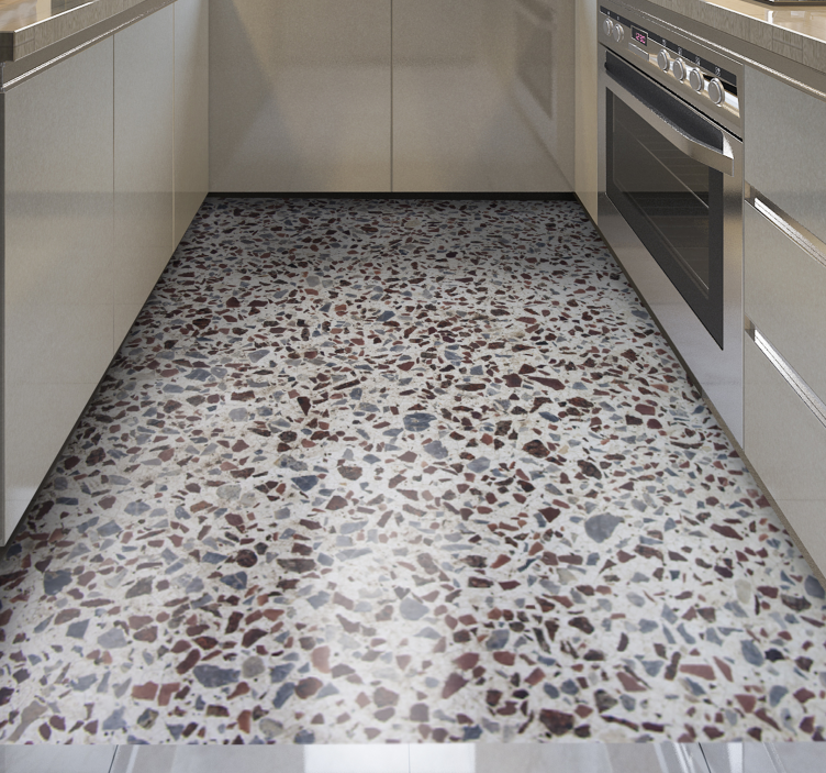 Tappeto vinile effetto pietra mosaico di granito - TenStickers