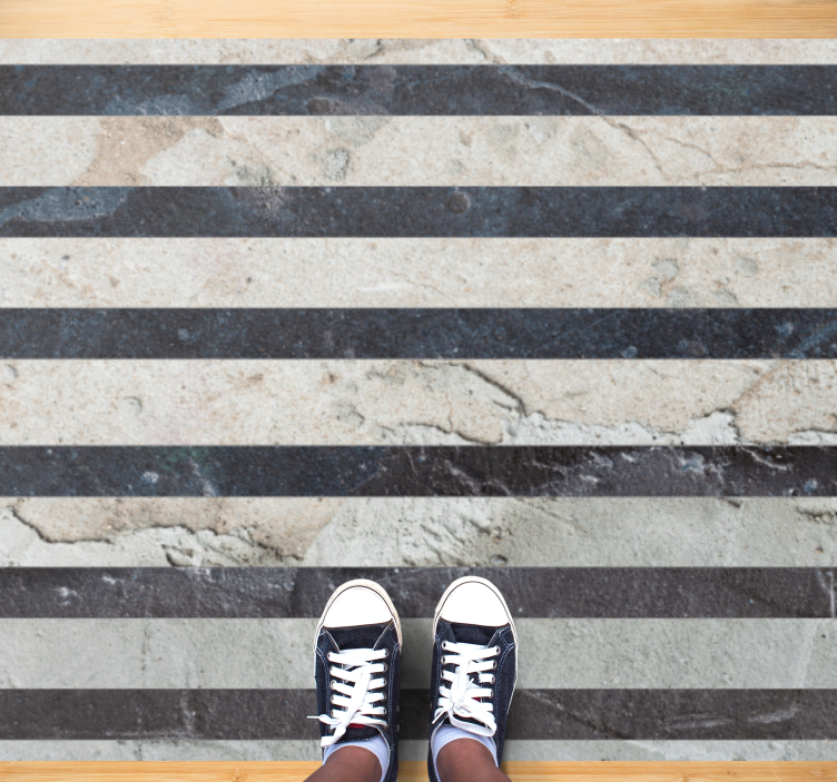 Tappeto vinile effetto pietra strisce di pietra a motivi - TenStickers