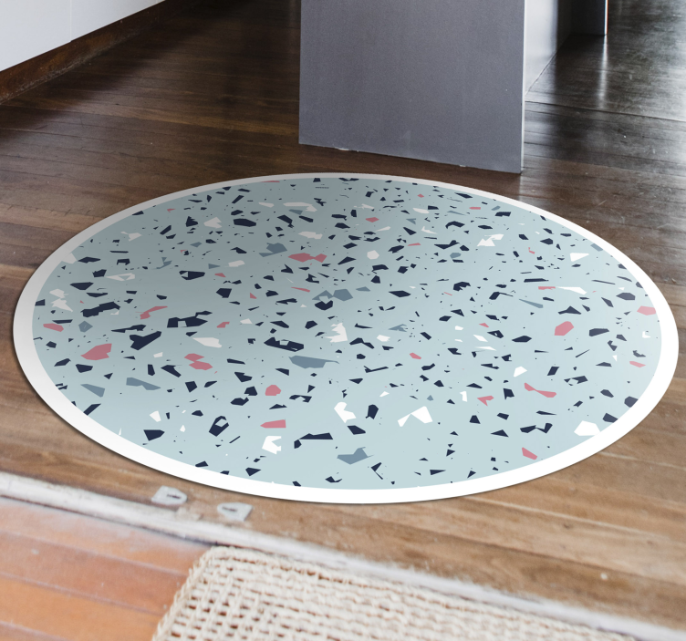 Tappeto pvc cucina stile terrazzo blu - TenStickers