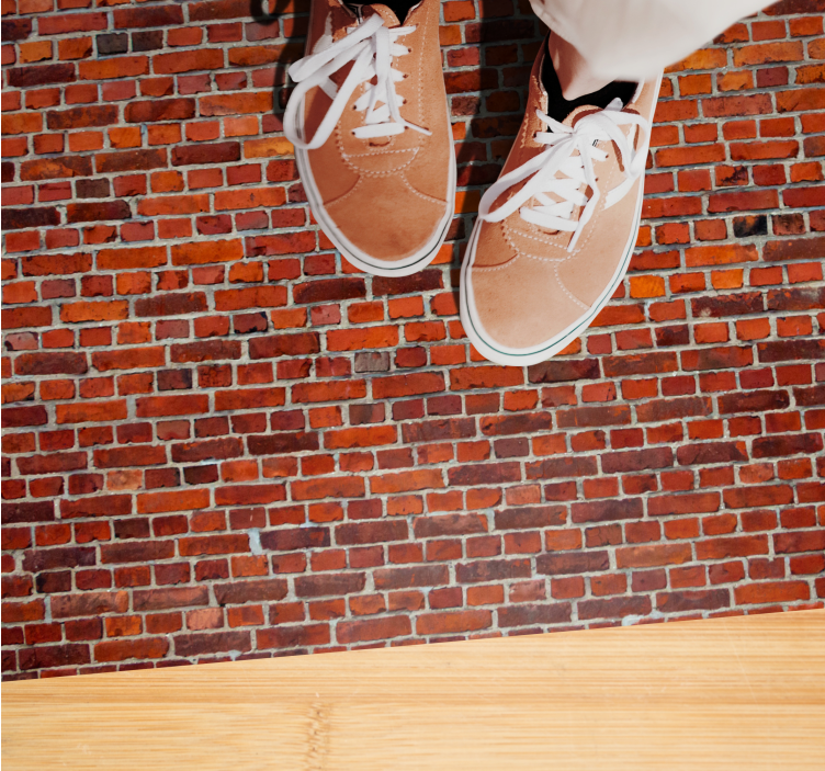 Tappeto vinile effetto pietra struttura di mattoni grezzi - TenStickers