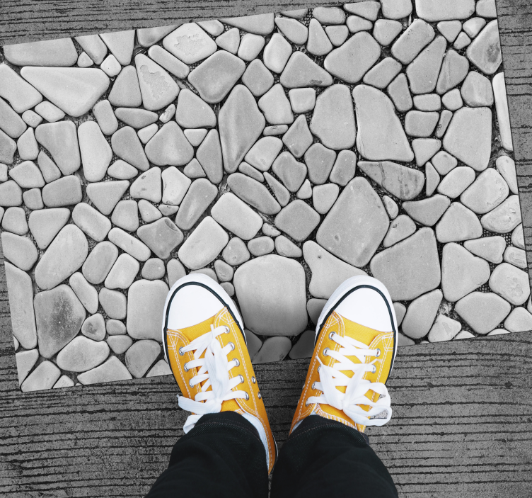 Tappeto vinile effetto pietra texture a ciottoli - TenStickers