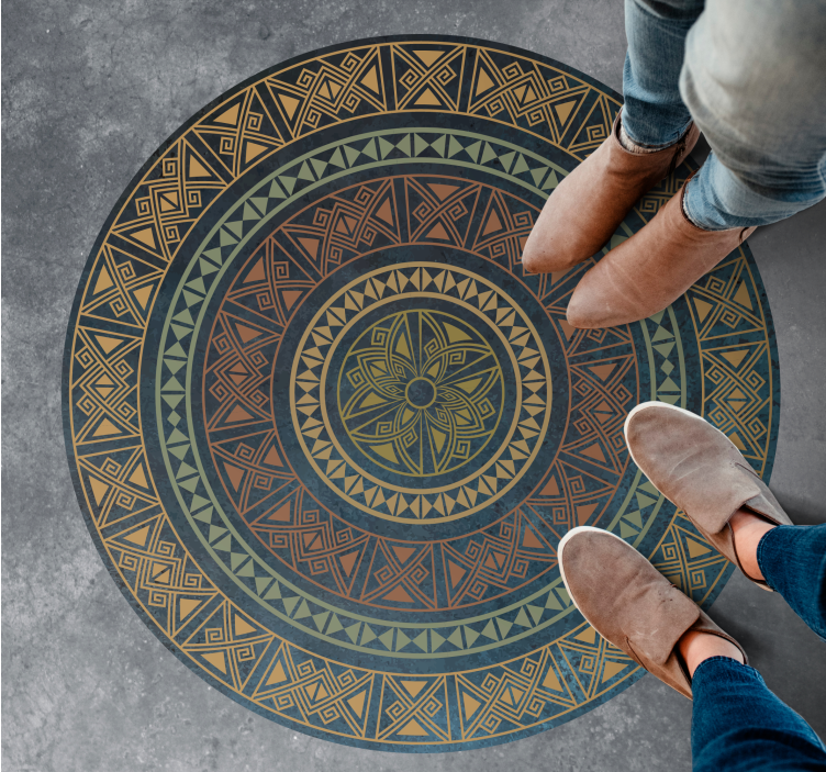 Tappeto vinile etnico mandala antico - TenStickers