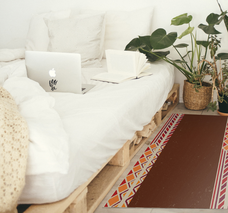 Tappeto vinile etnico modello di confine etnico - TenStickers