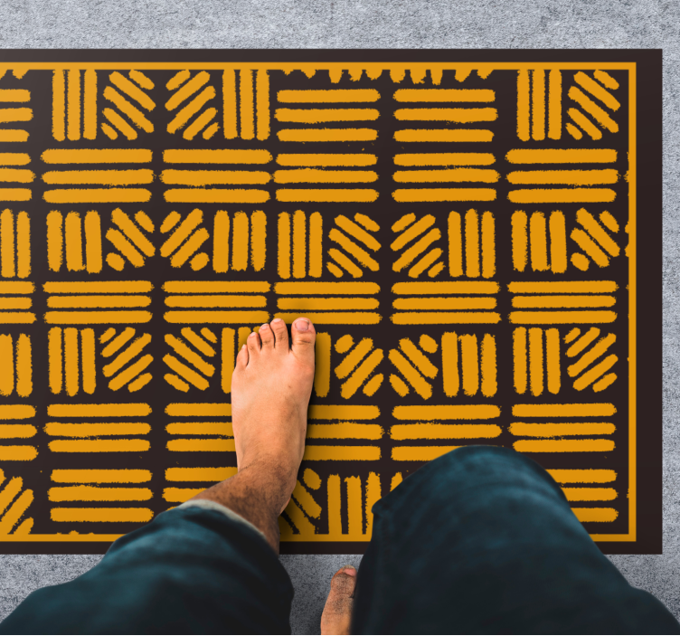 Tappeto vinile etnico motivo geometrico astratto - TenStickers