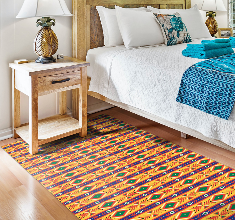 Tappeto vinile etnico motivo motivo etnico - TenStickers