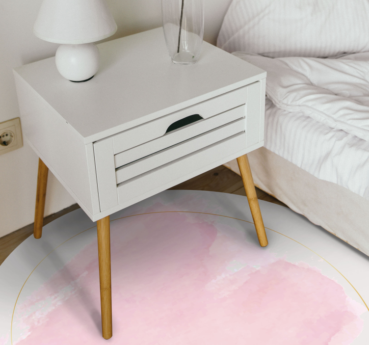 Tappeto vinile rotondo botanico astratto - TenStickers