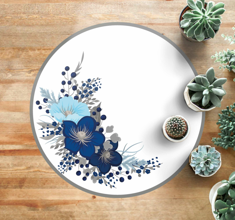 Tappeto vinile fiori collezione botanica - TenStickers