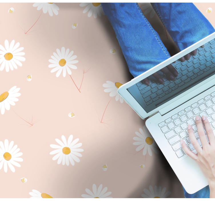 Tappeto vinile fiori composizione floreale di margherite - TenStickers