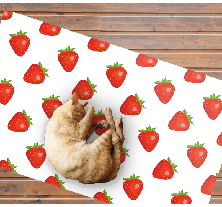 Tappeto pvc cucina concetto di fragola - TenStickers