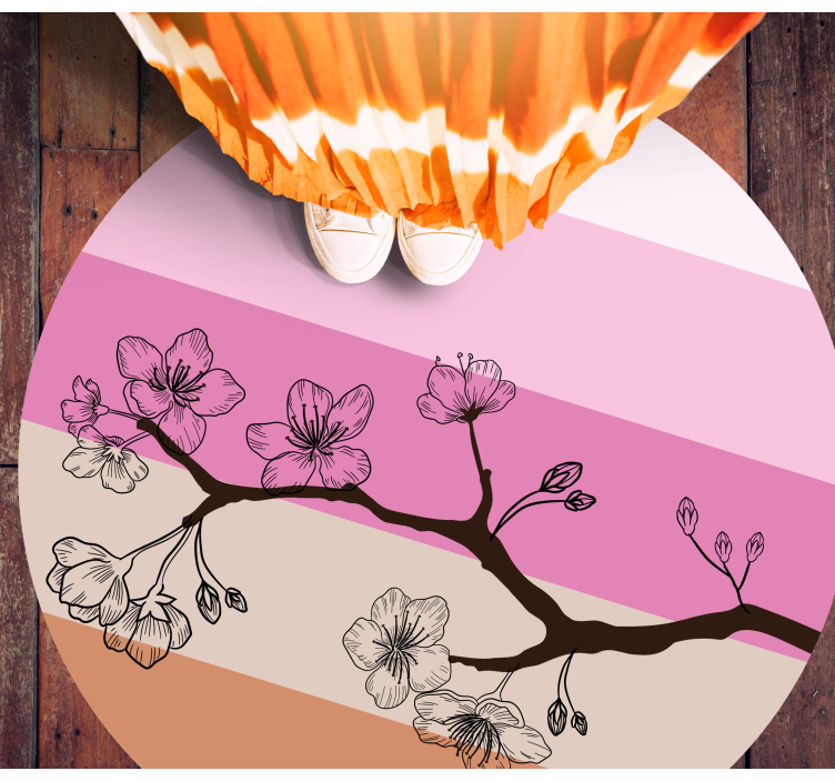 Tappeto vinile fiori eleganza fior di ciliegio - TenStickers