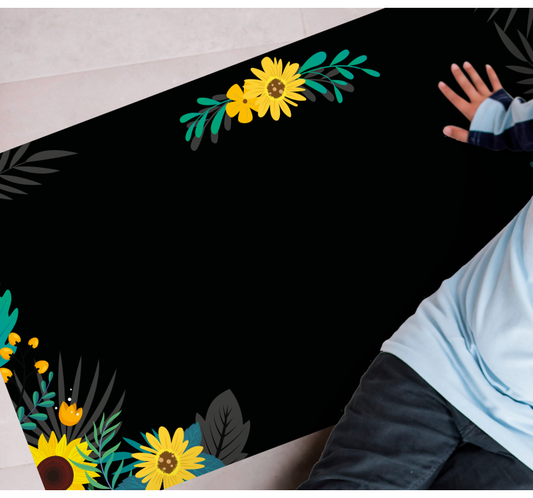 Tappeto vinile fiori esposizione floreale luminosa - TenStickers