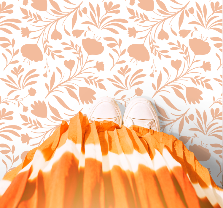 Tappeto vinile fiori fantasia floreale - TenStickers