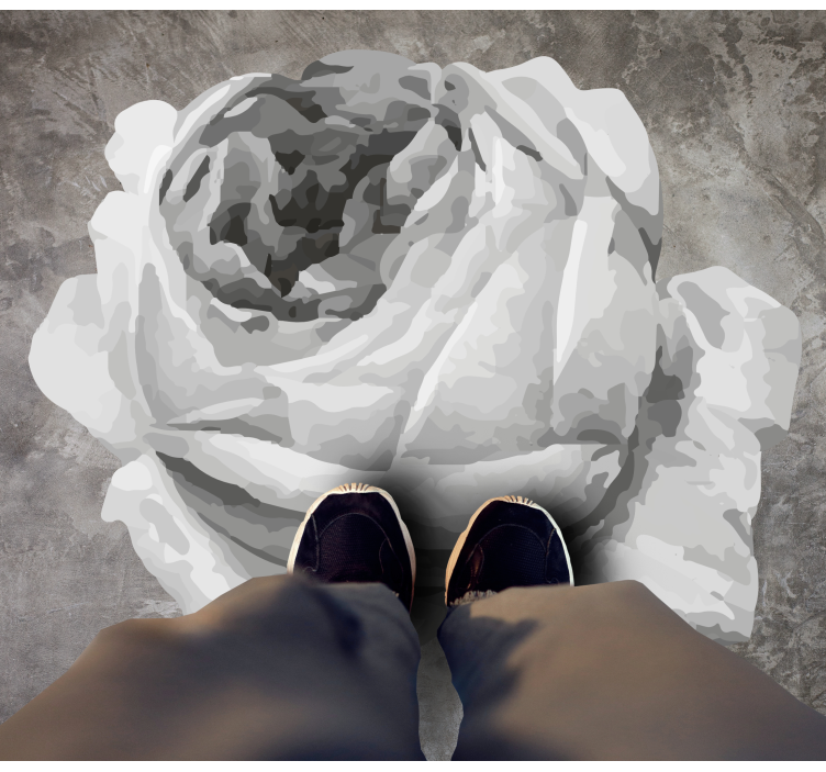 Tappeto vinile fiori fiore di rosa - TenStickers