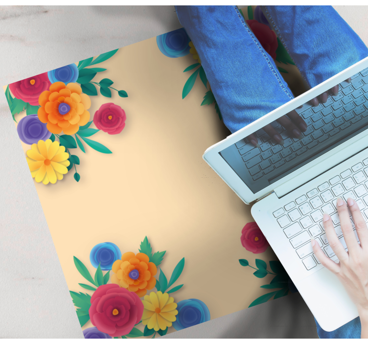 Tappeto vinile fiori fiore vivace - TenStickers