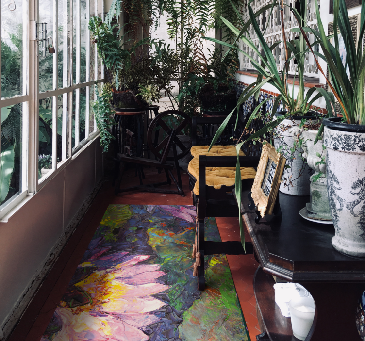 Tappeto vinile fiori fiori impressionistici - TenStickers