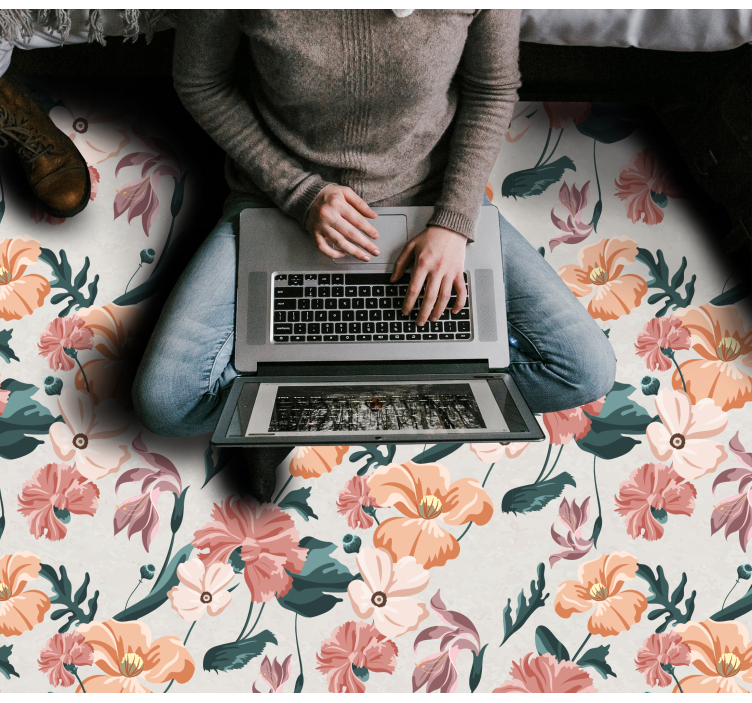 Tappeto vinile fiori gioia botanica - TenStickers