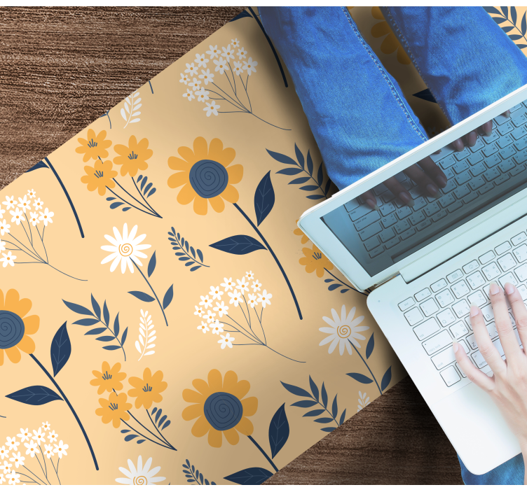 Tappeto vinile fiori gioiosa disposizione botanica - TenStickers