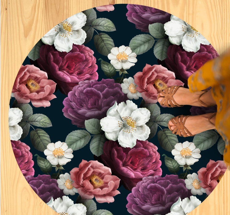 Tappeto vinile fiori graziosa composizione botanica - TenStickers