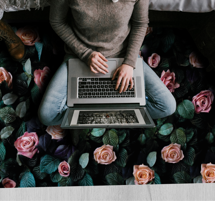 Tappeto vinile fiori immagini botaniche floreali - TenStickers