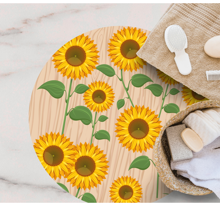 Tappeto vinile fiori mazzo di girasoli - TenStickers