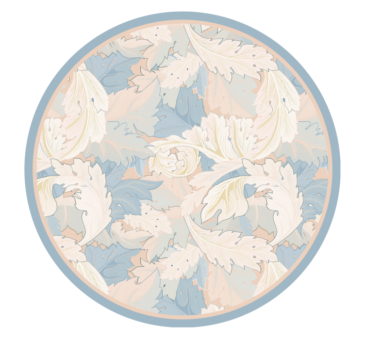 Tappeto vinile fiori motivo a foglia morbida - TenStickers