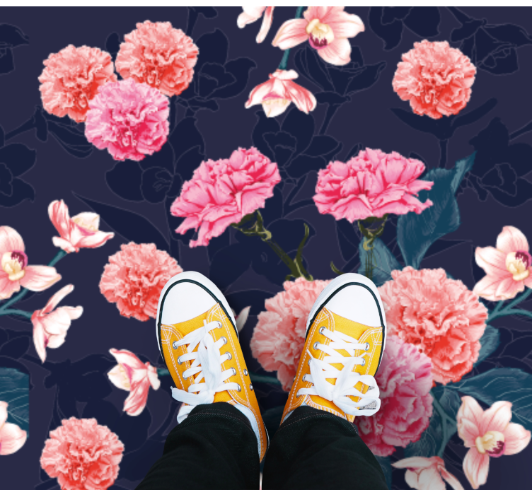 Tappeto vinile fiori motivo del sogno botanico - TenStickers