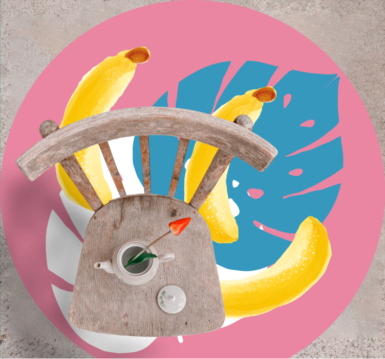 Tappeto pvc cucina motivo di banana tropicale - TenStickers