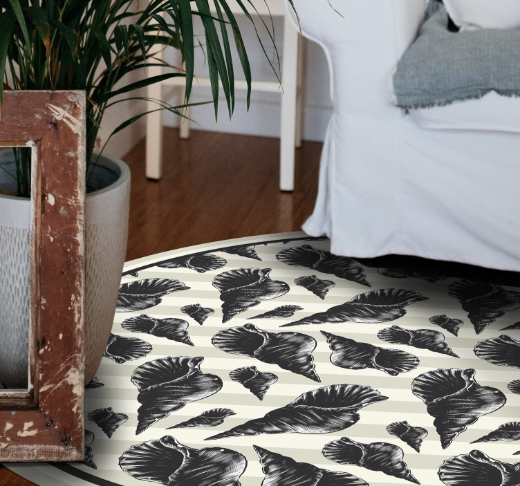 Tappeto vinile fiori motivo di foglie botaniche - TenStickers