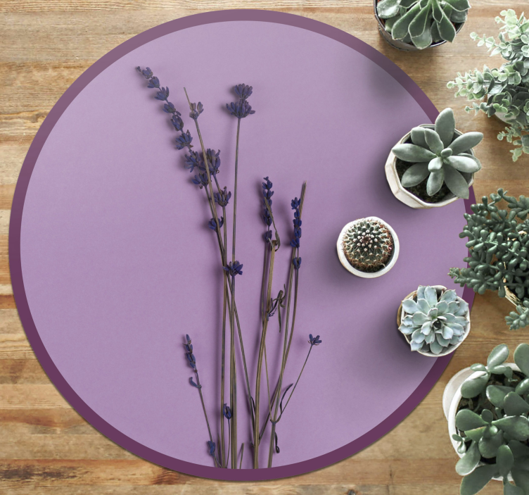 Tappeto vinile fiori sagoma di lavanda - TenStickers