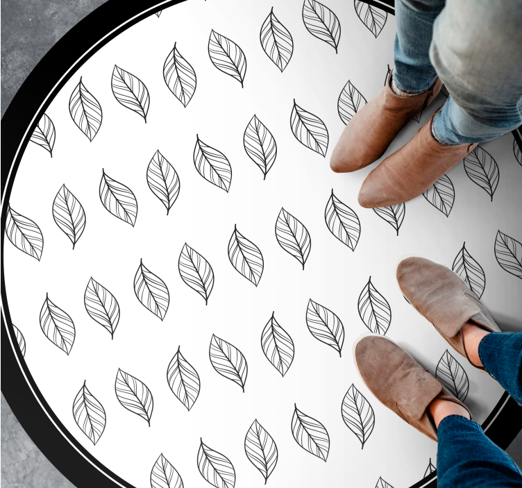 Tappeto vinile fiori schema botanico - TenStickers