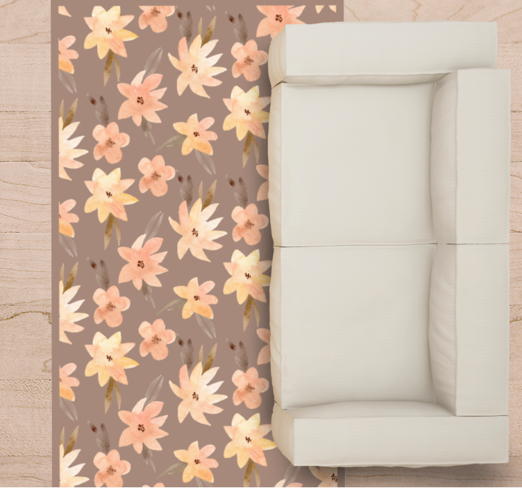 Tappeto vinile fiori serie di motivi floreali - TenStickers