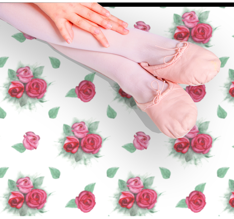 Tappeto vinile fiori set di rose - TenStickers