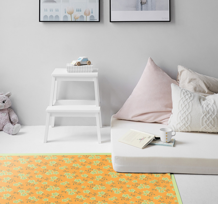 Tappeto vinile fiori superficie a motivo floreale - TenStickers