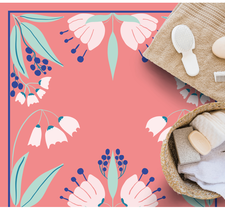 Tappeto vinile fiori tavolozza di motivi - TenStickers