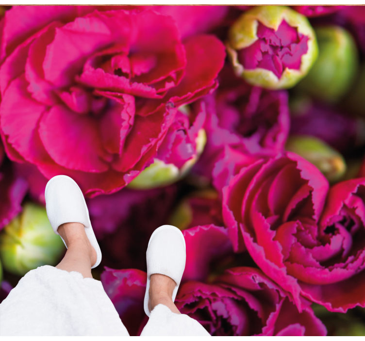 Tappeto vinile fiori vivaci fioriture floreali - TenStickers