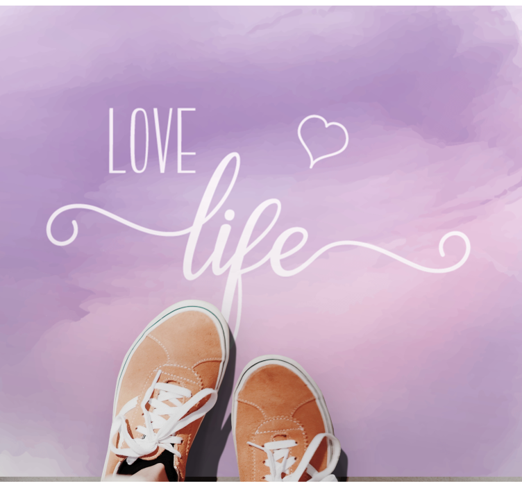 Tappeto vinile frase apprezzare l'esistenza - TenStickers