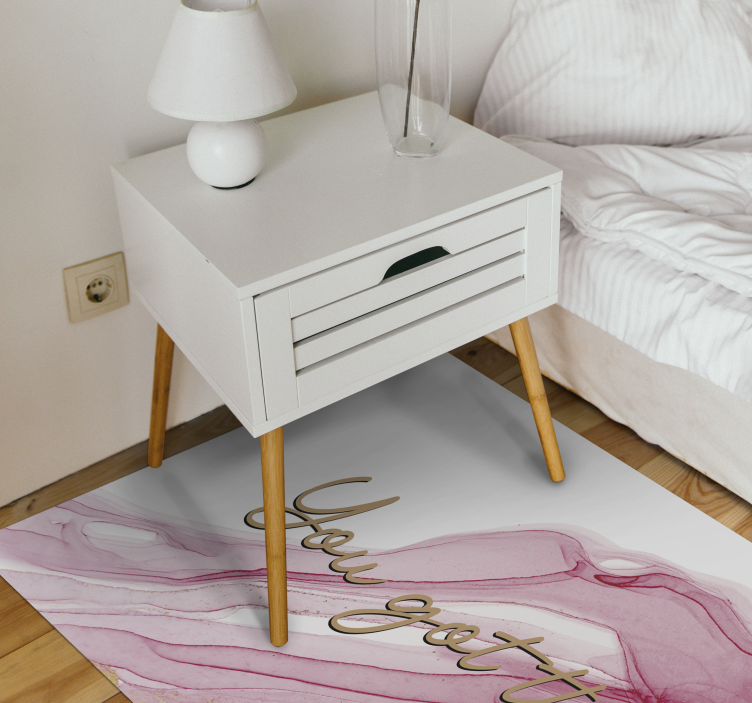 Tappeto vinile frase ce l'hai fatta - TenStickers