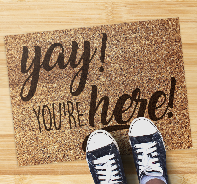 Zerbino pvc frase di benvenuto caloroso - TenStickers